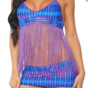 NEW Yandy Sexy Fringe Top and Skirt Set - Festival Rave Lingerie Costume
